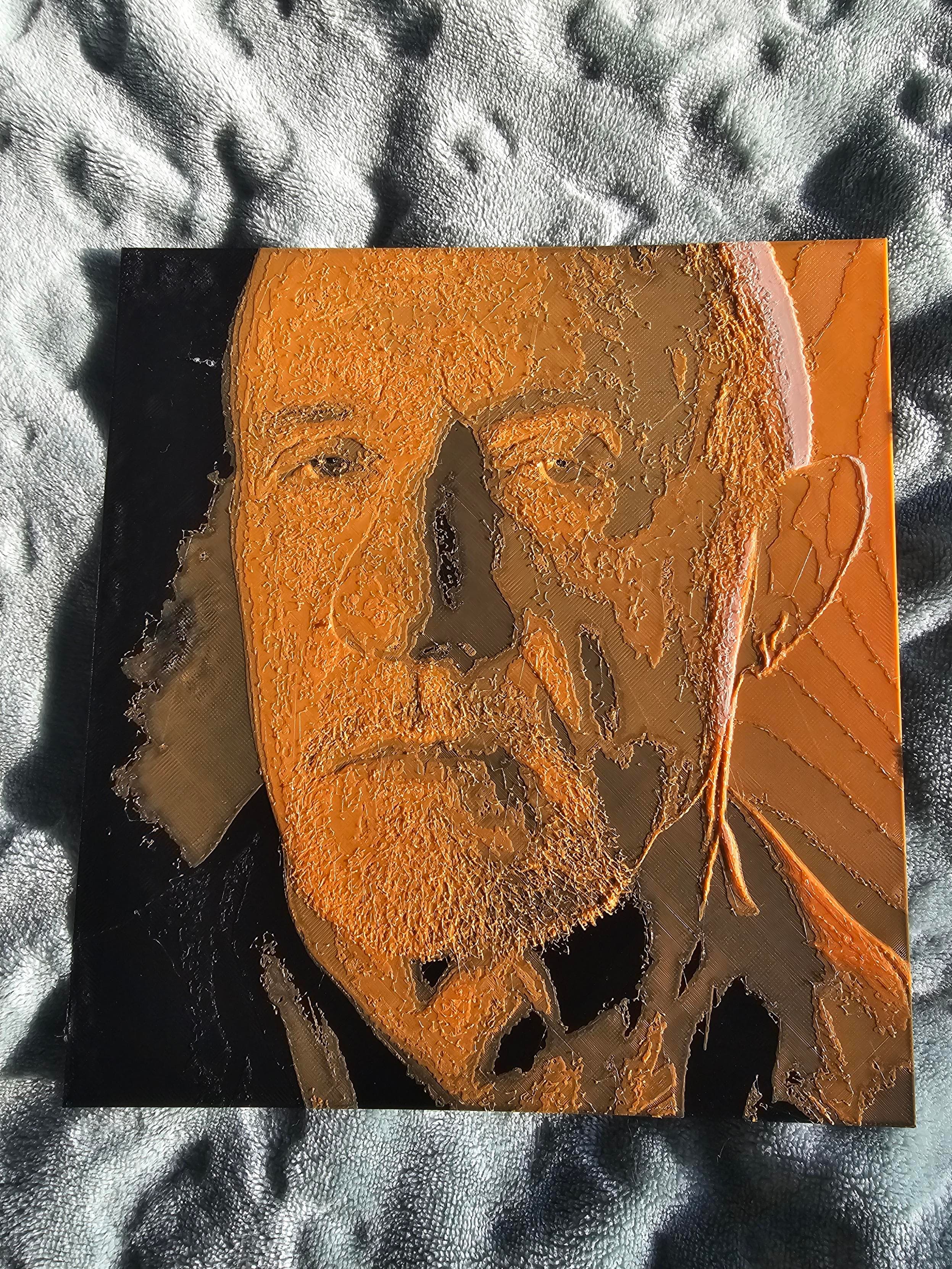 Mike Ehrmantraut 3 colour filament painting 200x215 3d model