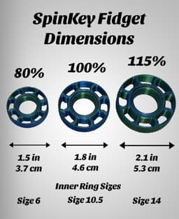 SpinKey Fidget - Print-in-Place 3d model
