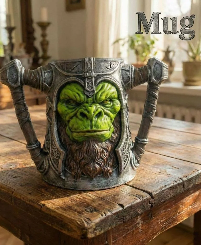 Orc Warrior Fantasy Mug 3d model