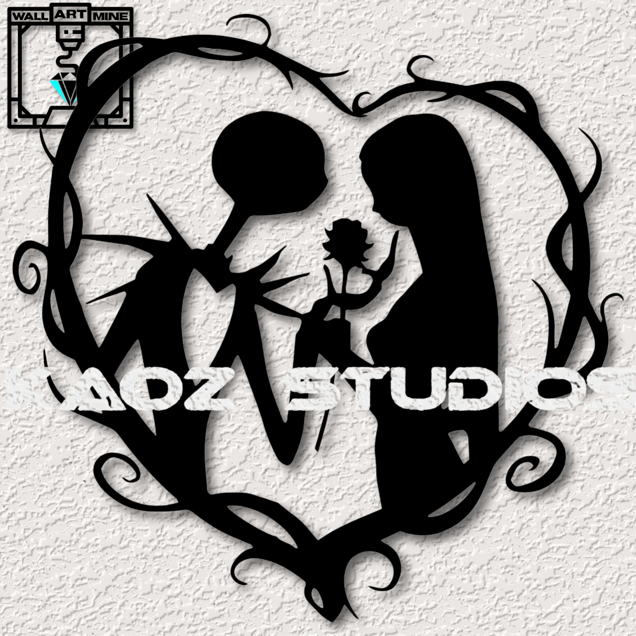 jack and sally wall art the nightmare before christmas wall decor 2d art 3d model