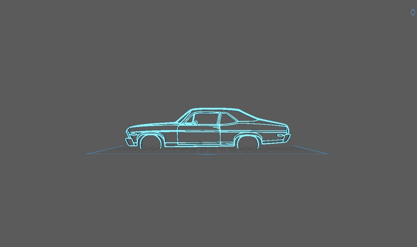 Chevrolet - Nova 1972 Wall Art 3d model