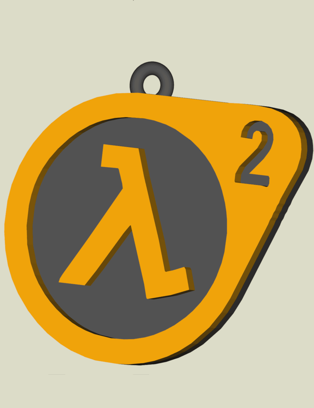 Half-Life² key chain, earring, dogtag, jewlery 3d model