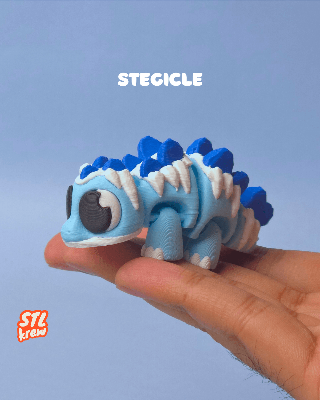 Articulated stegosaurus dinosaur - Frozen Steggy - Stegicle 3d model