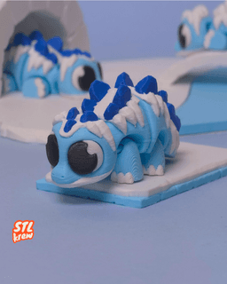 Articulated stegosaurus dinosaur - Frozen Steggy - Stegicle 3d model