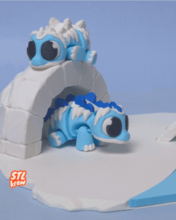 Articulated stegosaurus dinosaur - Frozen Steggy - Stegicle 3d model
