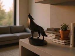 Howling Wolf on Pedestal 3d model