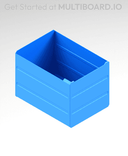 3x3x4 LU - MultiBin Simple Drawer 3d model