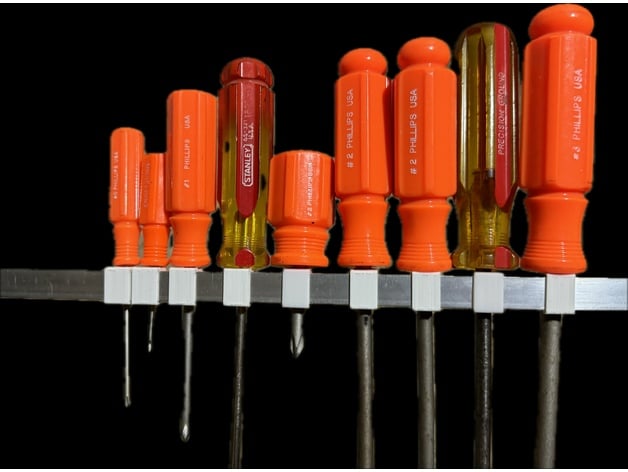 Screwdriver holder rail 3d model