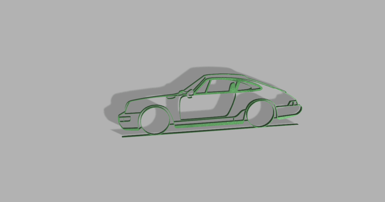 Porsche Wall Decor 3d model
