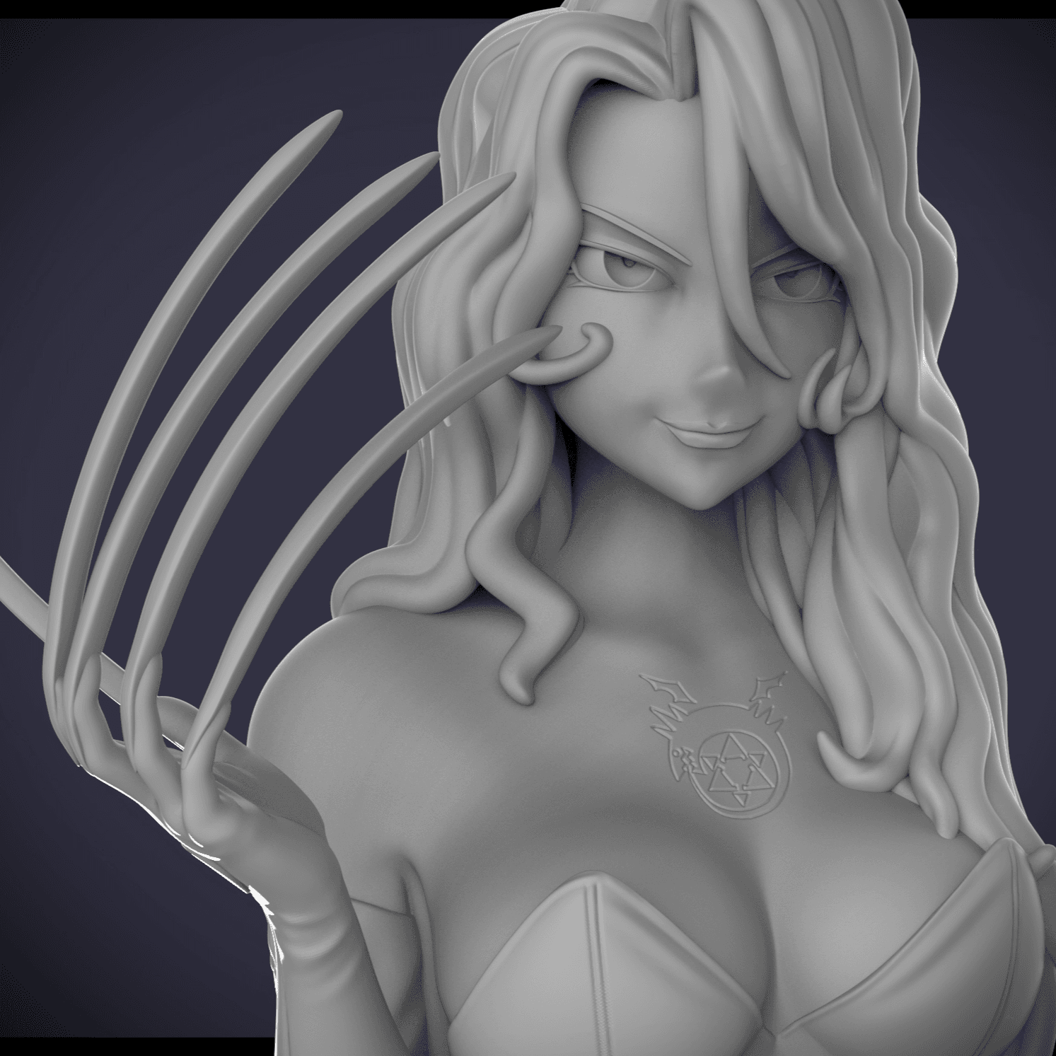 Lust Bust -Stylized (Fullmetal Alchemist Brotherhood) 3d model