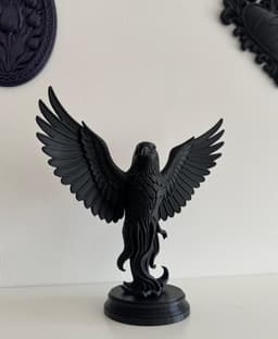 Raven Sculpture Raven Decor Gothic Home Decor Crow 3d model