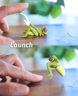 Gamboling Grasshopper - Articulated Fidget Grasshopper - Ludo 3D Printed Flexy Fidget Toy 3d model