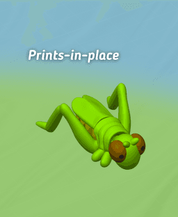 Gamboling Grasshopper - Articulated Fidget Grasshopper - Ludo 3D Printed Flexy Fidget Toy 3d model