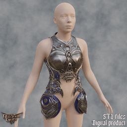 Fantasy Nightsong Dame Aylin Cosplay Body Armor Baldurs Gate 3 3d model