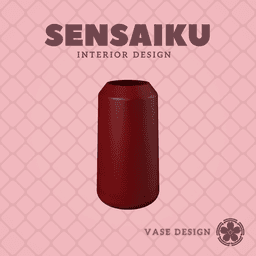 46. Cylinder - V28 Custom Vase Design - Ikebana Home Decoration 3d model