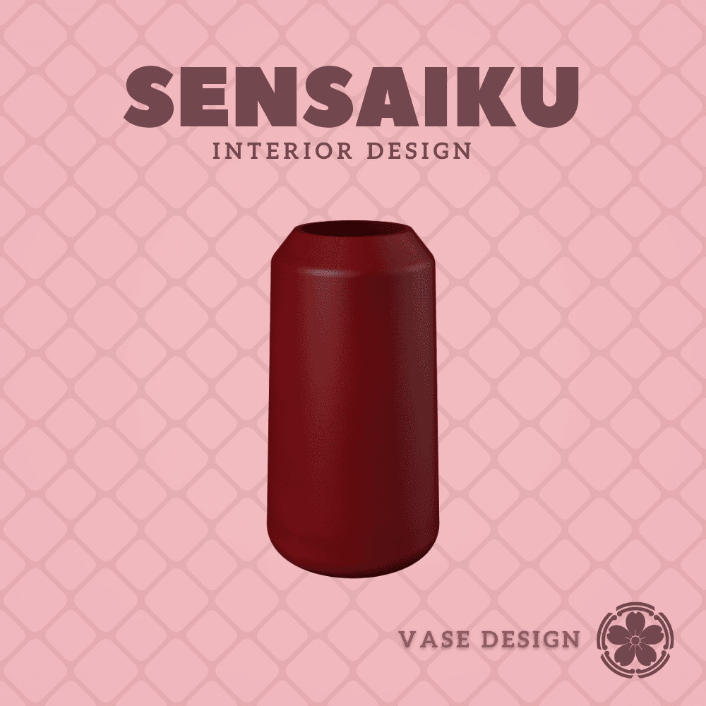 46. Cylinder - V28 Custom Vase Design - Ikebana Home Decoration 3d model