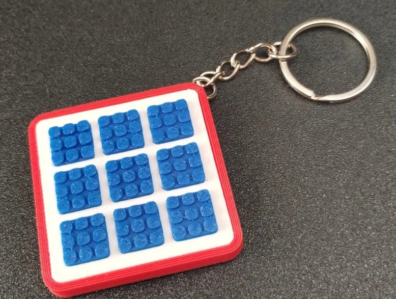 Solar Panel Keychain - No Multicolor System 3d model