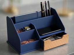 Horizon Desk Hub with Integrated Storage Drawer 3d model