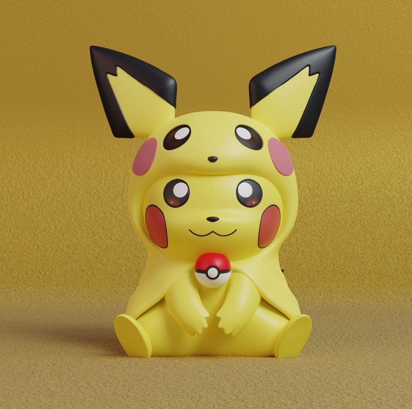 Cosplay Pikachu - Pichu 3d model