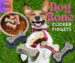 Dog Bone Treat Clicker Fidgets 3d model