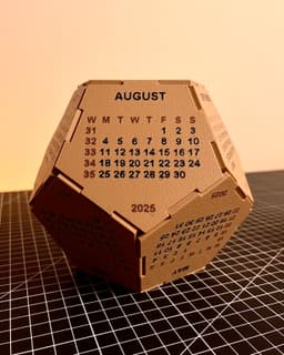 Dodecahedron calendar 2025 3d model