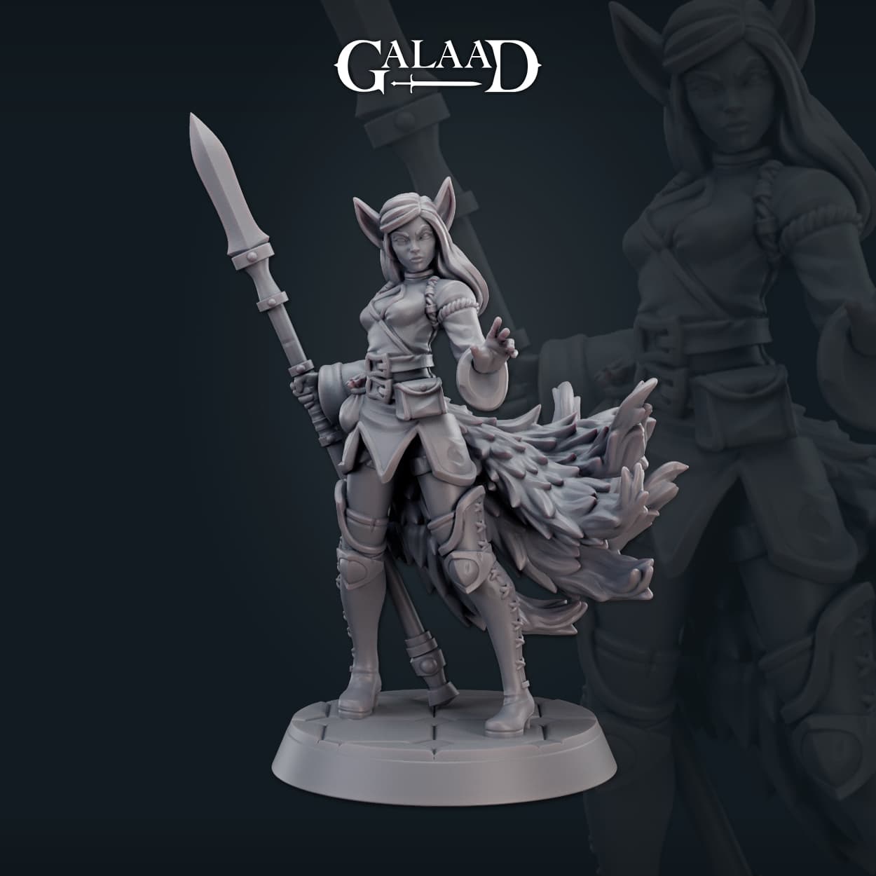 Female Kistune Fighter 3d model