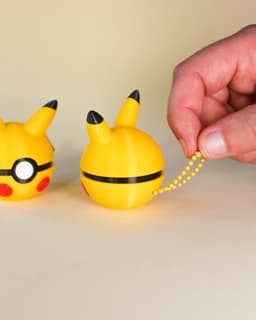 Pikachu Ball Fidget Clicker Keychain 3d model