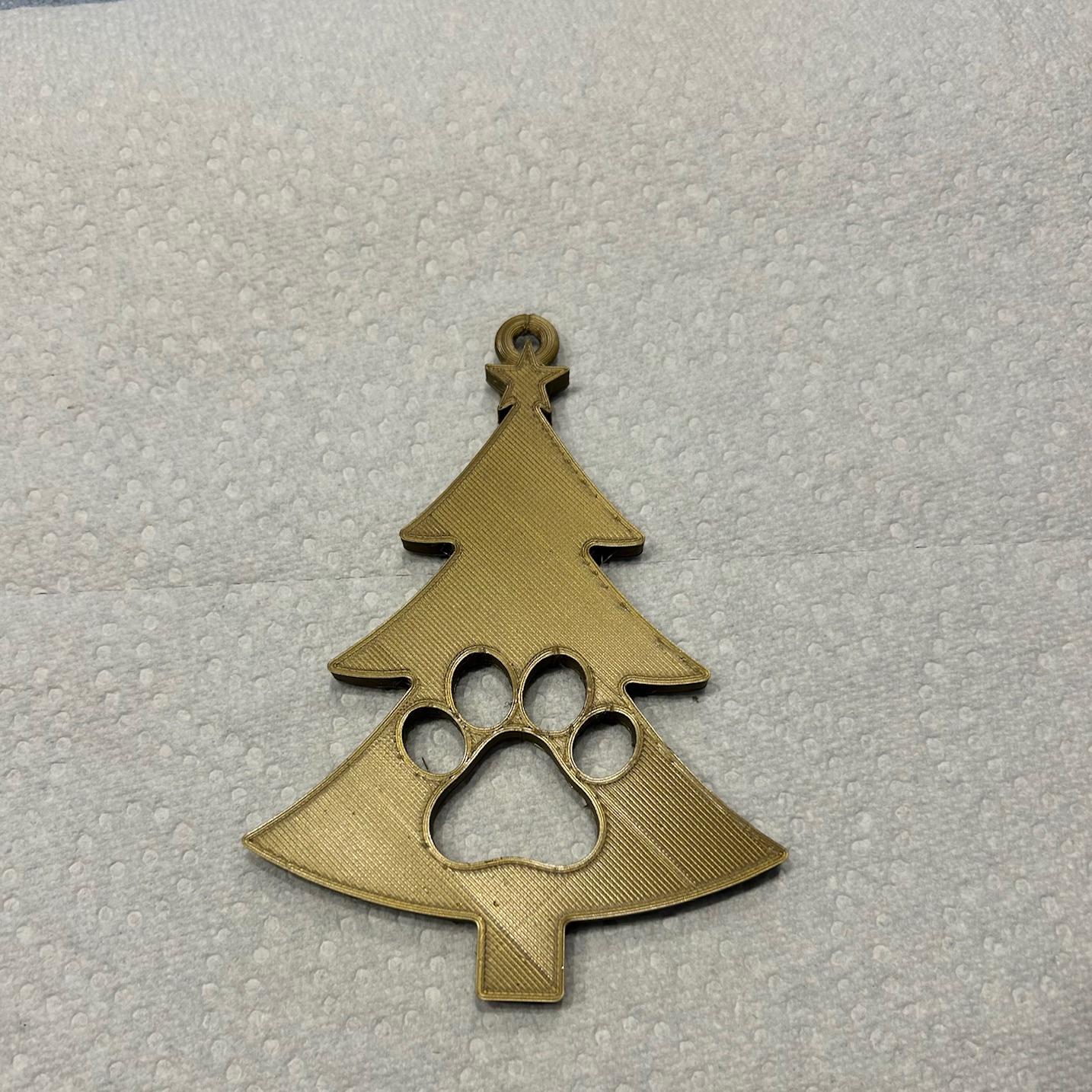 Dog Paw Christmas Tree Ornament 3d model