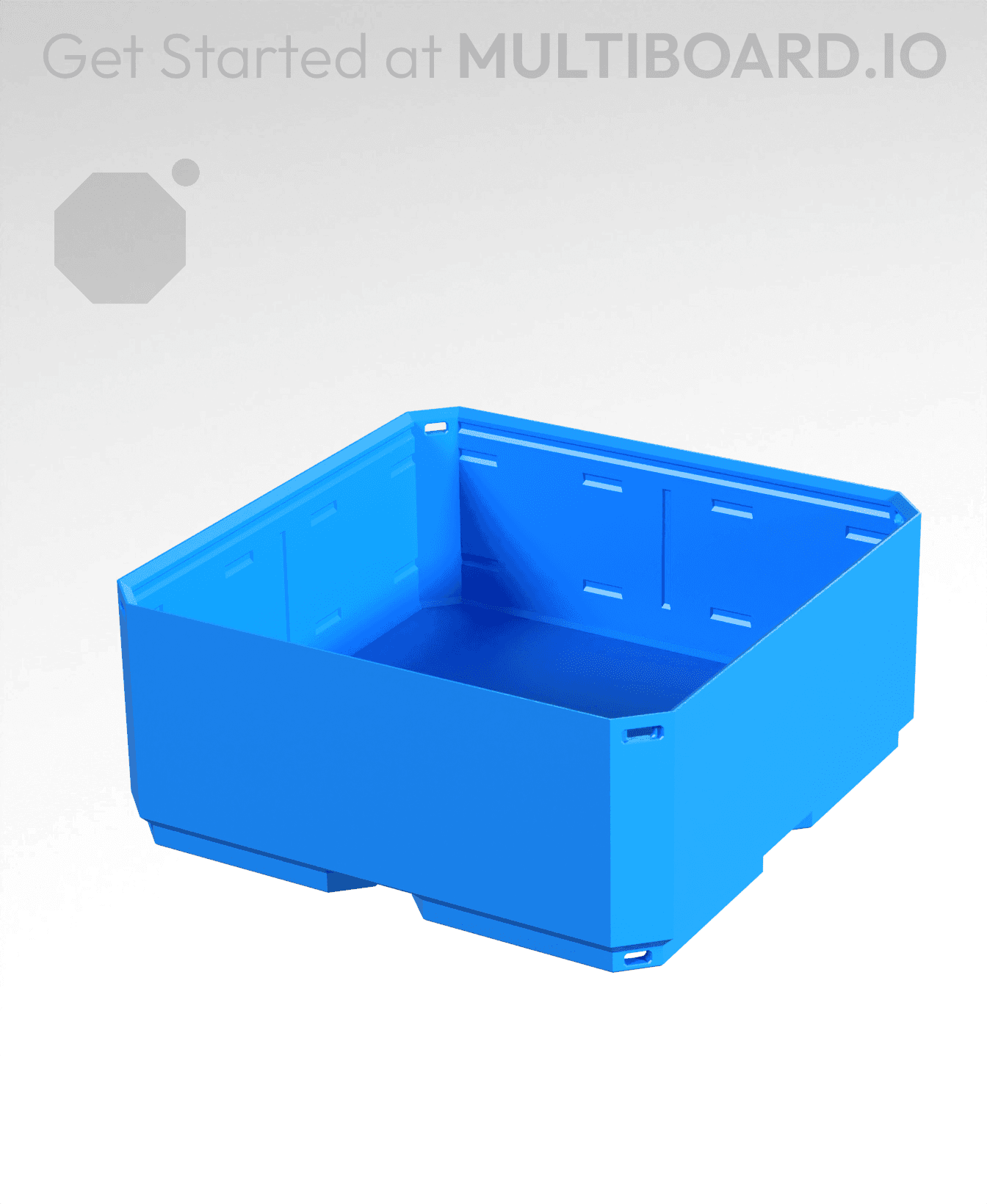 2x2x0.75 CU - Simple Walls - Multibin Shell 3d model