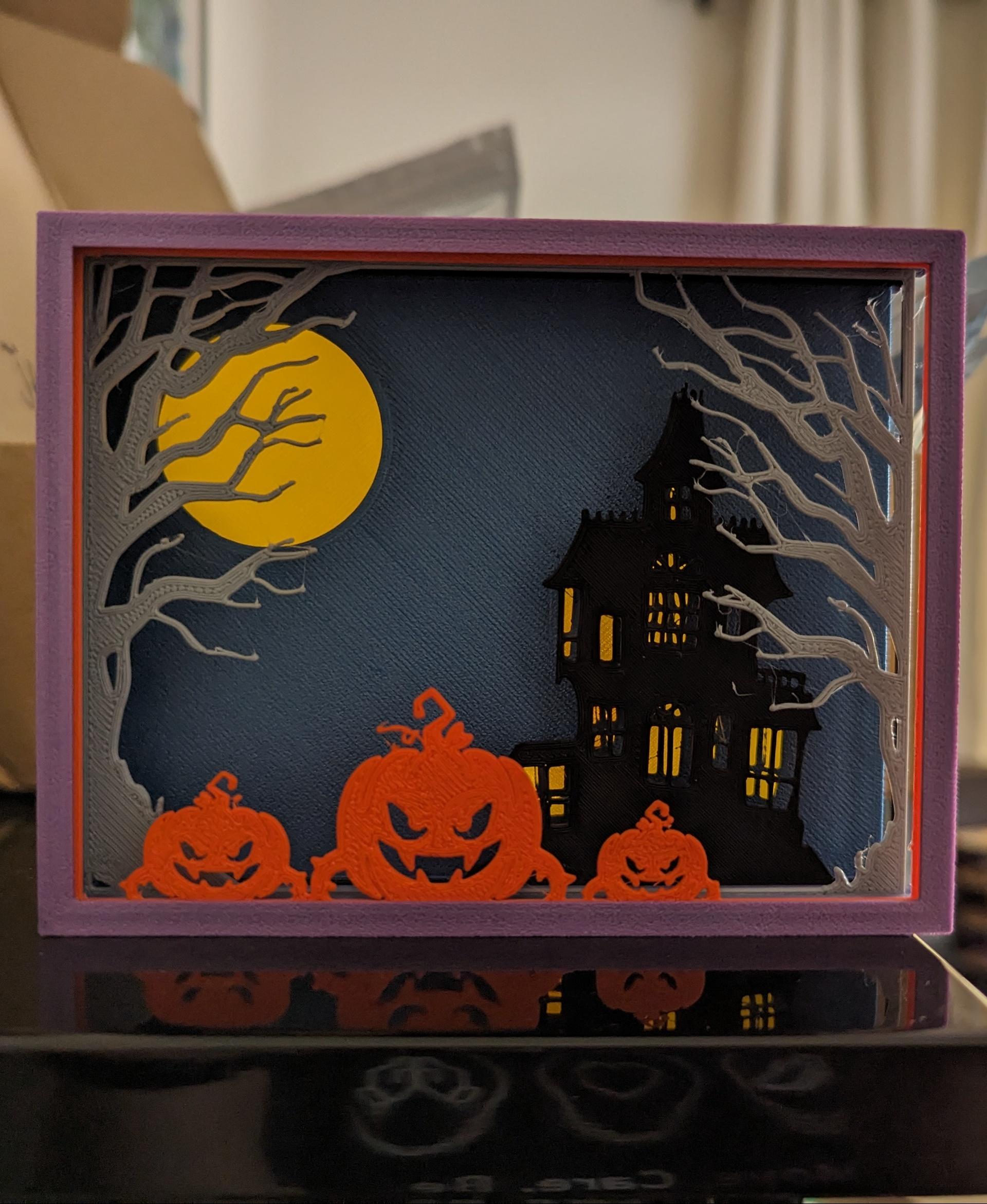 Halloween Multilayer Silhouette - Had so much fun to plug and play! - 3d model