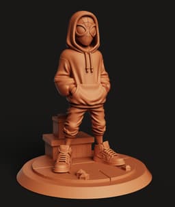 Miles Morales Spider-Man 3D Print - Streetwear Edition Figure - Spider-Verse STL 3d model