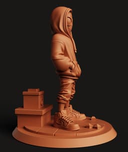 Miles Morales Spider-Man 3D Print - Streetwear Edition Figure - Spider-Verse STL 3d model