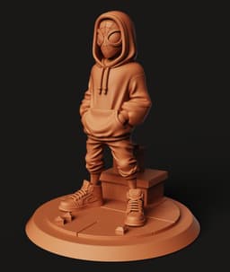 Miles Morales Spider-Man 3D Print - Streetwear Edition Figure - Spider-Verse STL 3d model