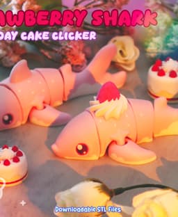 Strawberry + Regular Shark Flexi 3d model