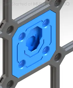 Fix Point Hole - Small Threads - Square Plate Snap 3d model