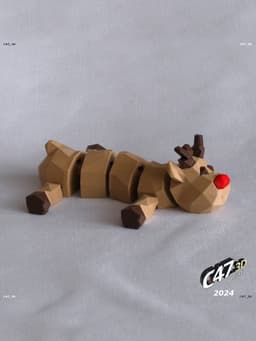 Flexi Reindeer Doodle 3d model
