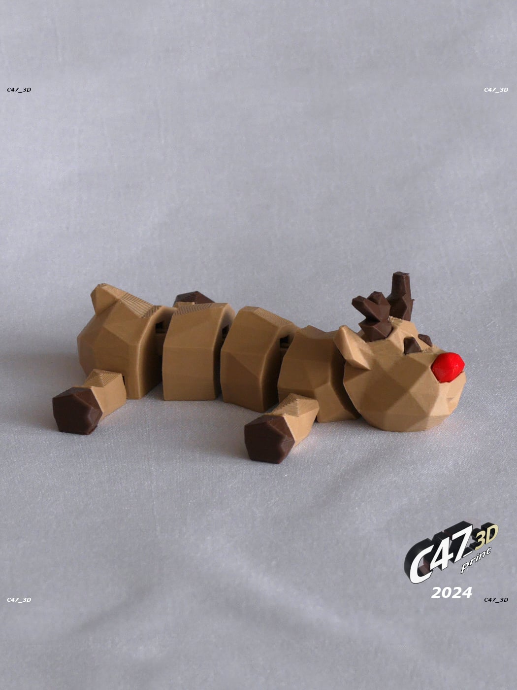 Flexi Reindeer Doodle 3d model