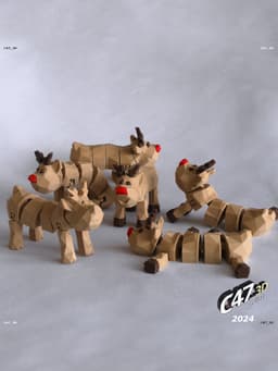 Flexi Reindeer Doodle 3d model