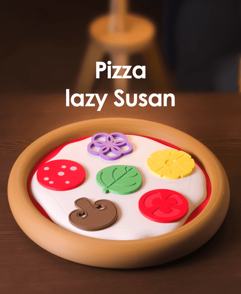 Pizza lazy susan 3d model