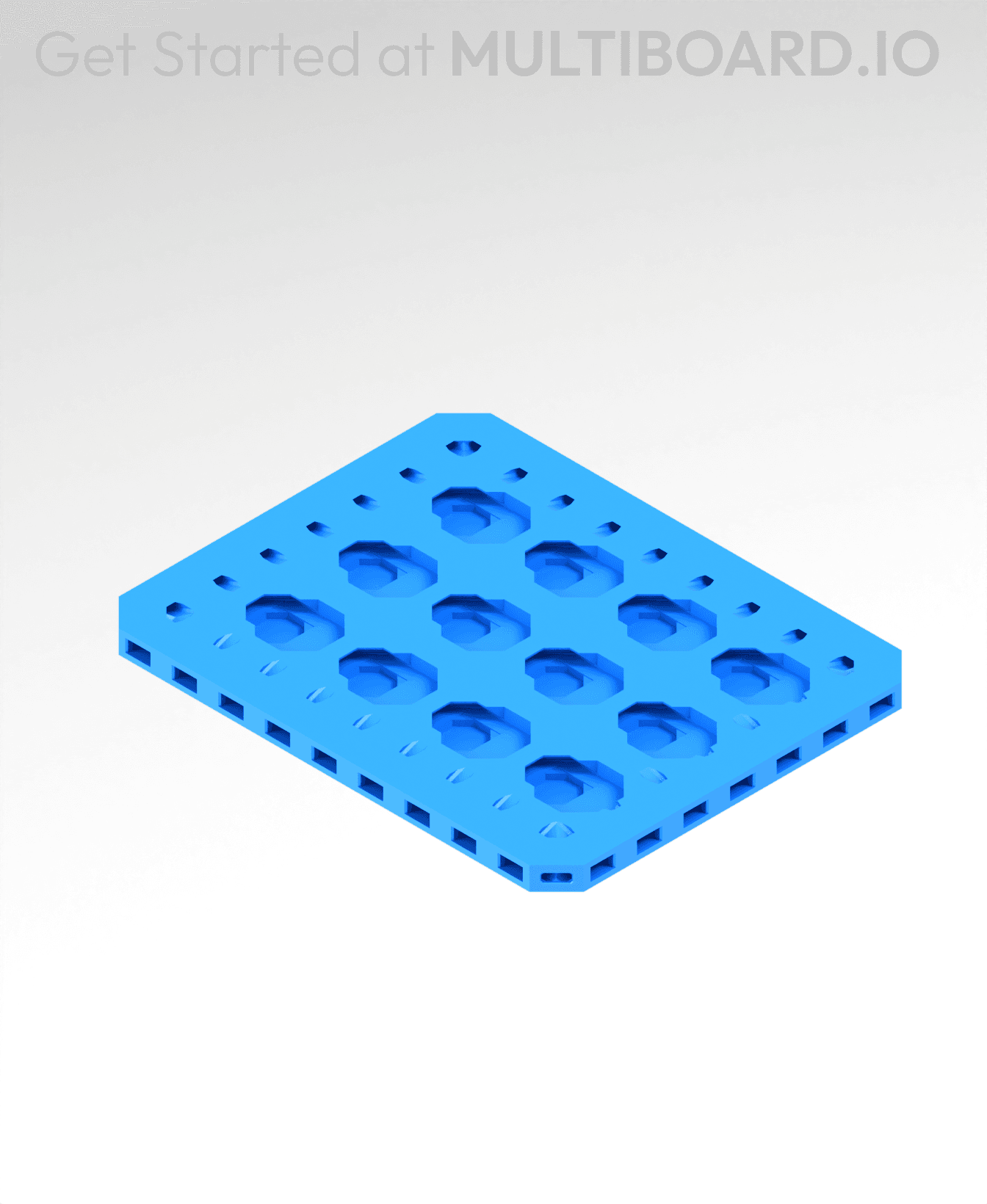 4x5 MU - Point Hole MU - MultiBoard Plate 3d model
