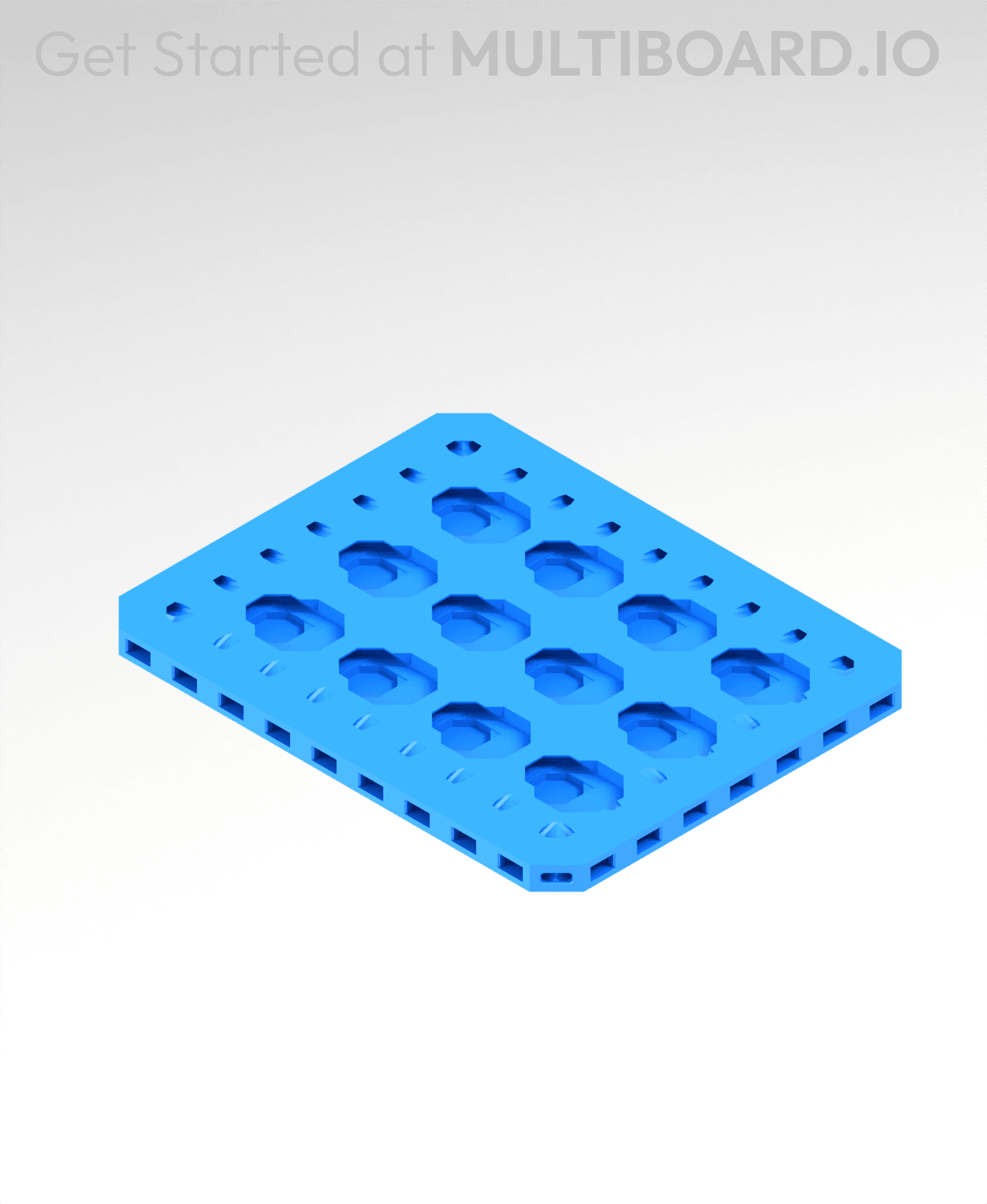 4x5 MU - Point Hole MU - MultiBoard Plate 3d model