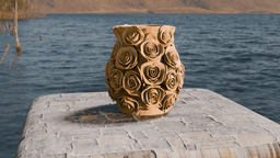 Free Rosetta Petal Flower Vase 3d model
