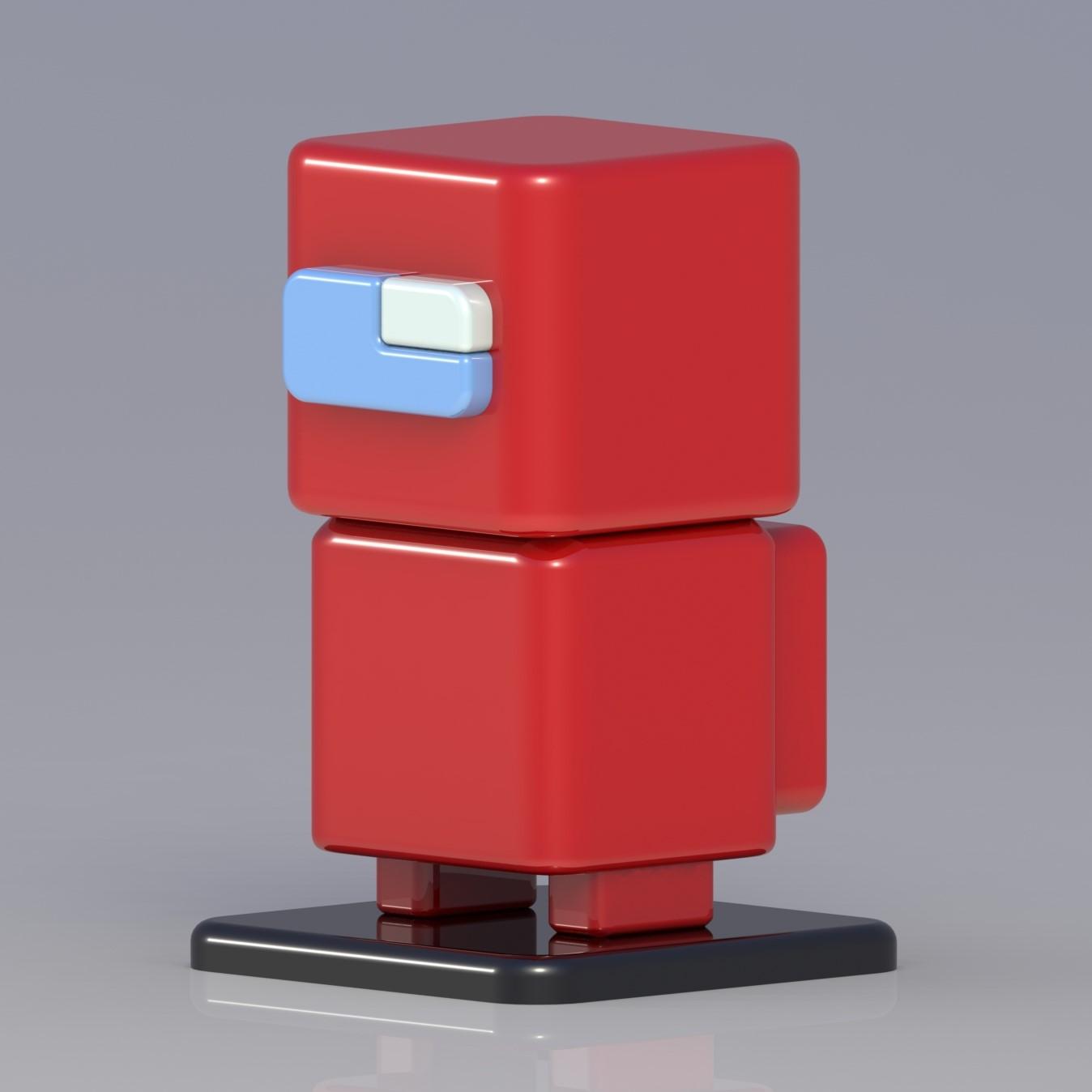 SQUARED AMONG US CHARACTER 3d model