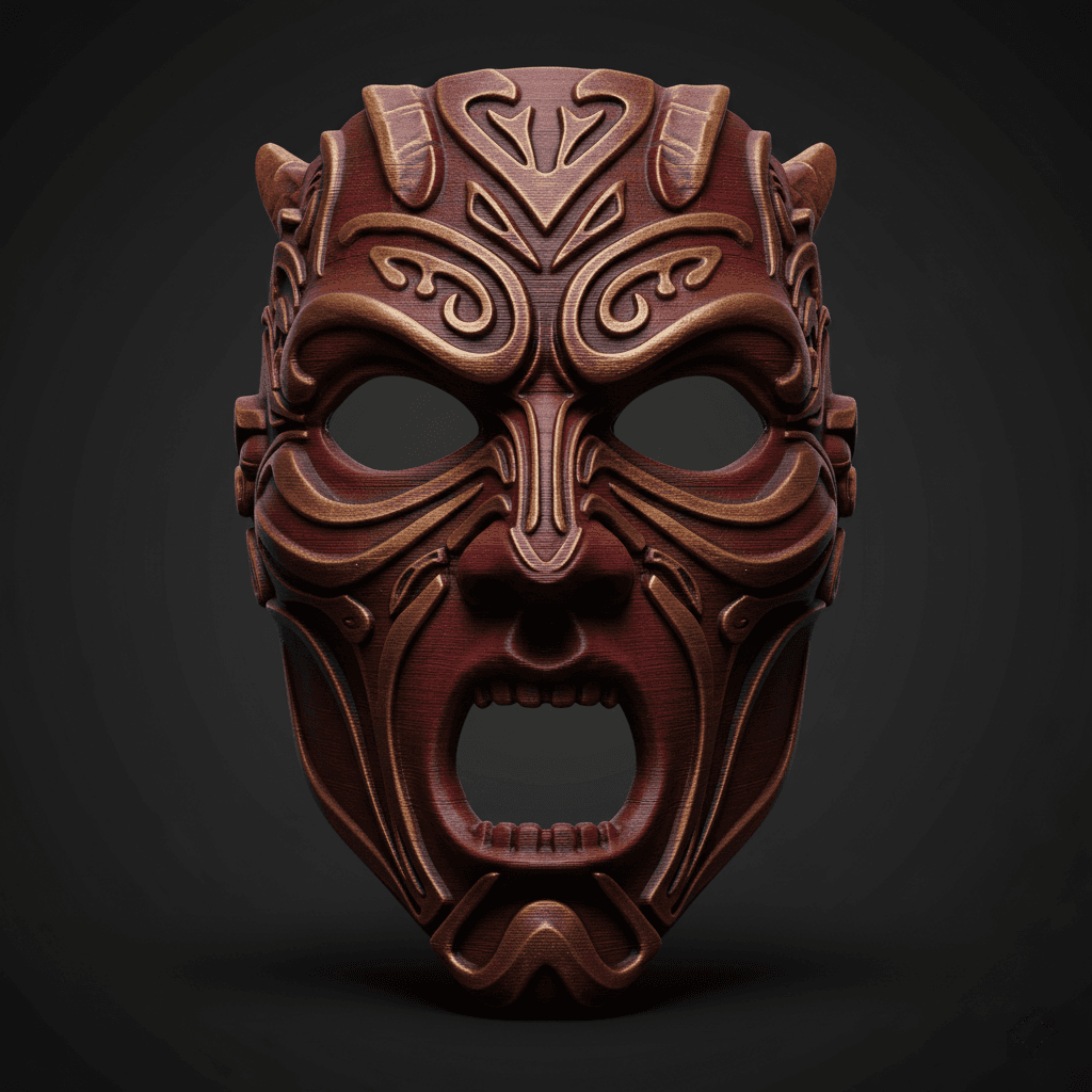 Infernal Priest Wearable Demon Mask High Quality STL 3d model
