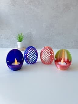 Egg tealight holder 3d model
