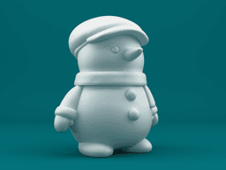 Minimalist Snowman with Flat Cap – Cute Christmas 3D Printable Figurine 3d model