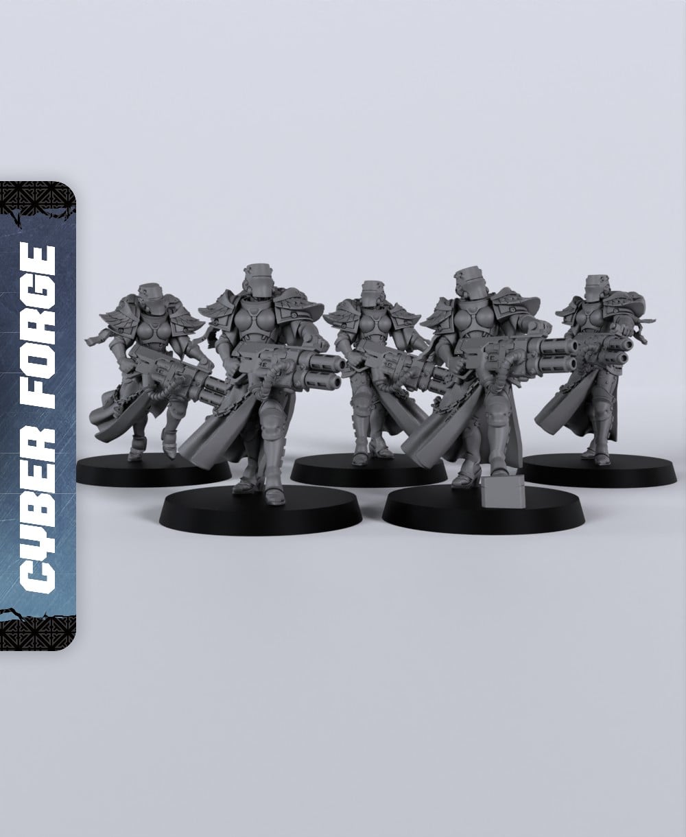 Sisters Battle Squad - With Free Cyberpunk - Sci-Fi Gift Ideas for RPG and Wargamers 3d model
