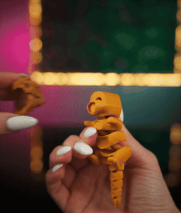 Luis, the Flexi Lion - Magnetic Hand-Holding Companion 3d model