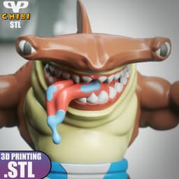 Street Sharks Jab Chibi STL for 3D Printing ChibiSTL 3DXM 3d model
