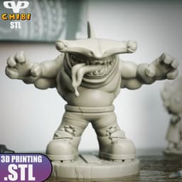 Street Sharks Jab Chibi STL for 3D Printing ChibiSTL 3DXM 3d model